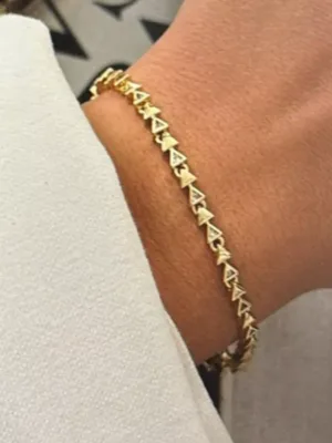 Üçgen Taşlı A. Tasarım Bileklik